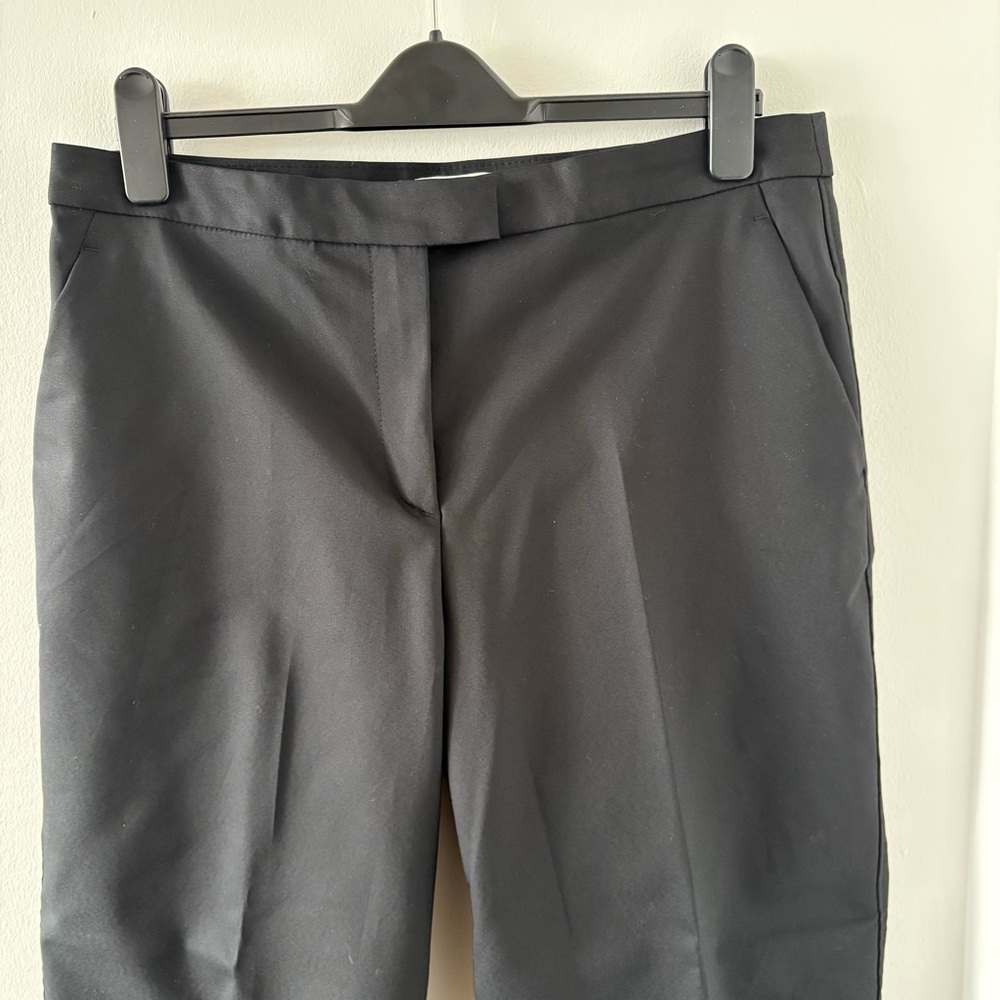 H&M Crease Front Mid Rise Black Trousers Pants Size US 14 NWT‎ - Picture 4 of 10